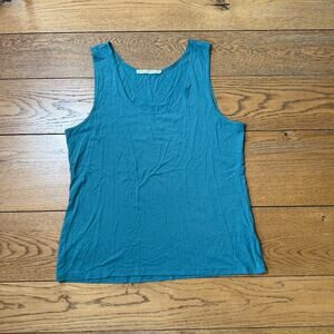Peruvian Connection Tank Top SZ M/L Minimalist Closet Staple Work Green Layer